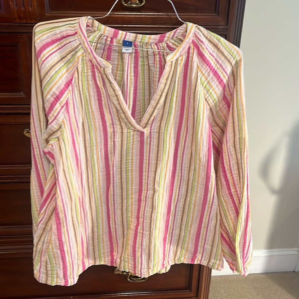 Old Navy Multicolor Striped Blouse